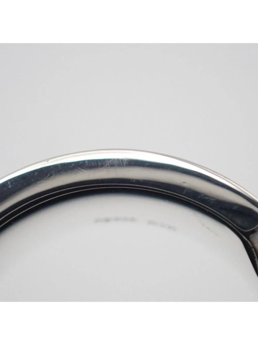Hermes Italique Ring 50 Vintage 925 Sterling Silver Logo Black Simple Out of